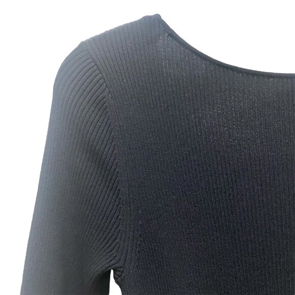 Ann Taylor Sweater Dress Black size Small Petite - Picture 7 of 7